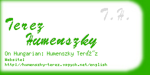 terez humenszky business card